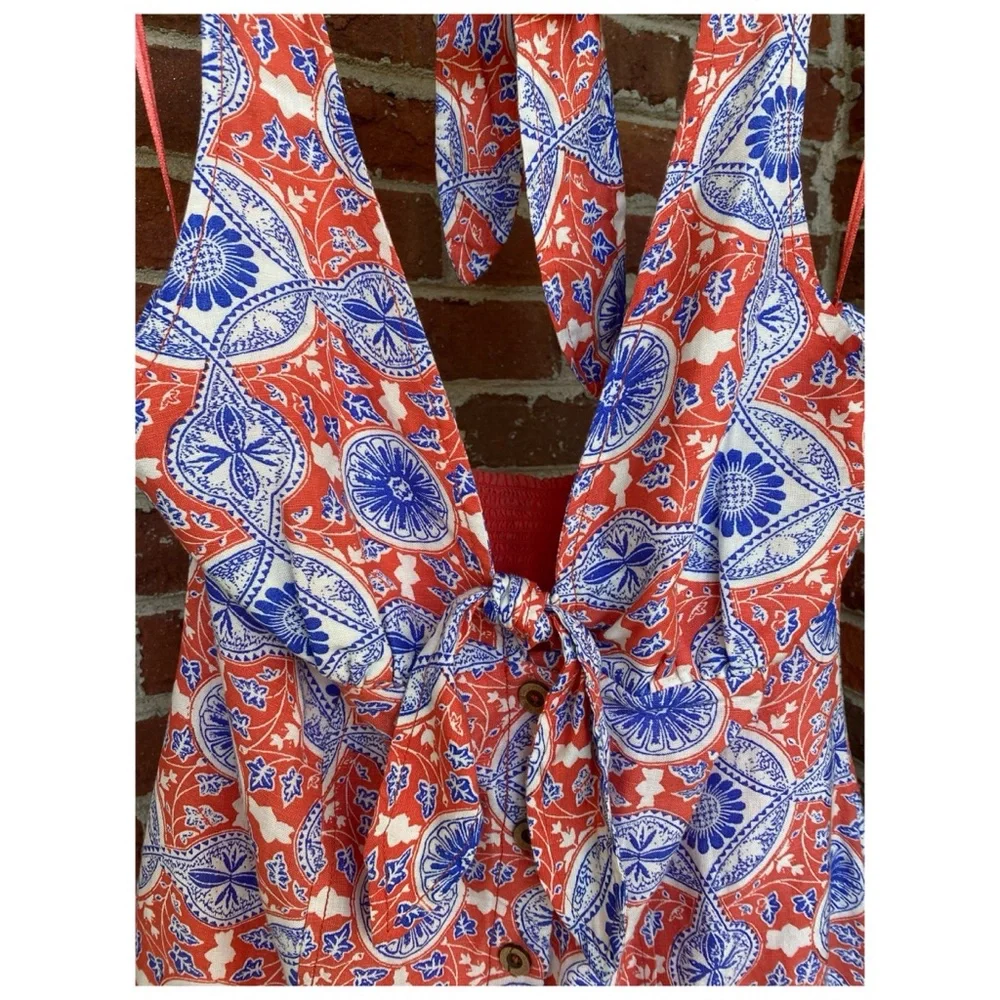 NWOT Anthropologie Maeve Buttondown Halter Mini Dress  Size Small - Picture 7 of 14